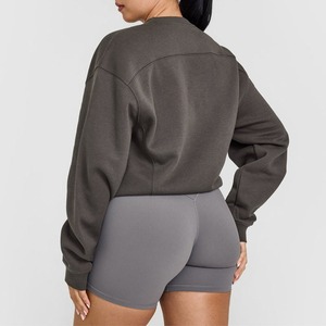 Sudadera de Forro Polar Personalizada con Logotipo para Mujer, Sudadera con Cuello Redondo, Sudadera de Forro Polar Informal, de Manga Larga, Holgada, para Mujer - Product Image 6