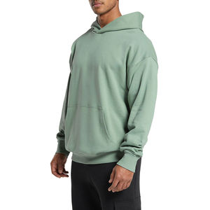 Sudadera con Capucha de Algodón 100% Pesado, Estilo Vintage, Lavado Ácido, con Cierre, Nuevo Diseño, Sudadera de Felpa de Algodón para Hombre - Product Image 2