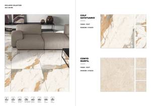 กระเบื้องปูพื้นพอร์ซเลนสีขาว SKYTOUCH Playa ขนาด 600x600 มม. ผิวมันเงา ลายหินธรรมชาติ สำหรับตกแต่งภายในห้องนั่งเล่น - Product Image 4