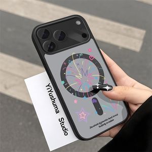 เคสโทรศัพท์แม่เหล็กสีสันสดใสสำหรับ iPhone 11 ถึง 17 Pro Max  วัสดุ TPU นิ่ม ลายดอกไม้สีขาว  สำหรับทุกเพศ - Product Image 4