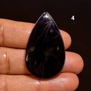 พลอยเพชร Purpurite สีม่วงไฟ Cabochon สวยหลังแบนหิน Purpurite เรืองแสงสําหรับการทําเครื่องประดับในราคาขายส่ง - Product Image 3