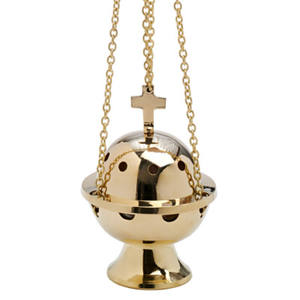 Quemador de latón y Metal de gran venta, quemador de incienso colgante, quemador de aroma elegante, soporte de incienso religioso. - Product Image 5