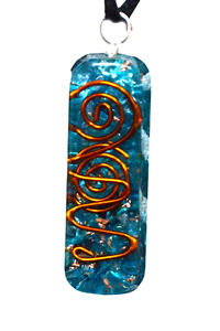 Elegante colgante de ágata azul estilo amor cristal EMF protección piedra semipreciosa tallada piedra preciosa artesanía Feng Shui piedra preciosa - Product Image 3