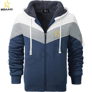 Sweat à capuche zippé en polaire thermique, veste d'hiver épaisse et chaude pour homme - Product Image 1