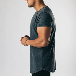 Personnaliser T-shirt Drifit vierge et uni de haute qualité pour hommes, coupe ajustée, vente en gros - Product Image 2