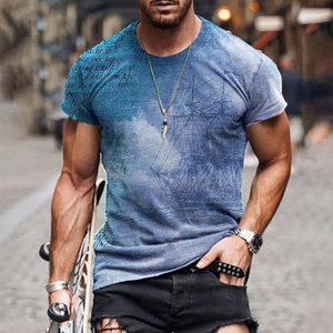 T-shirt pour homme avec Logo imprimé, vente en gros, 100% coton - Product Image 4