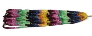 <b>Top</b> Grade Multi Sapphire Rondell Loose <b>Beads</b> Super Quality Natural Handmade Stone 4-6mm Third Party Certified for Pen Use - Product Image 4