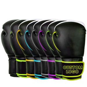 Gants de boxe en cuir avec logo personnalisé pour hommes du Pakistan 2025 Gants de boxe en cuir de haute qualité au design premium - Product Image 5