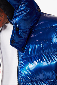 Chaqueta con Capucha de Lona Tejida para Hombre, Estilo Casual, Cuello Alto, Impermeable, Acolchada de Algodón, Invierno, Venta al por Mayor - Product Image 6