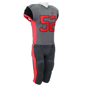 Ensemble d'uniformes de football américain 100% polyester confortable maillot et pantalon à manches courtes légers et respirants - Product Image 2