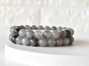 Latest Design Trendy Style Cloudy Quartz <b>Beaded</b> Round Gemstone 8mm Bracelet Natural Healing <b>Crystal</b> For Meditation Jewelry - Product Image 1