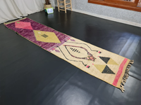 Tapis berbère marocain de haute qualité chemin tufté à la main multicolore avec laine moderne au design géométrique Kilim pour la décoration intérieure