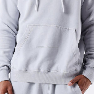 Ensemble survêtement pour homme, sweat-shirt à capuche et pantalon de survêtement personnalisés avec impression sérigraphique, 100% coton - Product Image 3