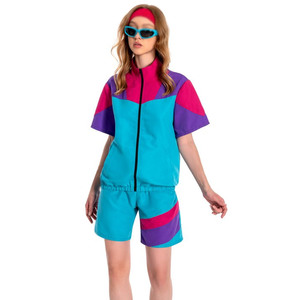 Conjuntos de talla grande para mujer, diferentes diseños, manga corta, cómodo, transpirable, ropa de calle, conjunto cortavientos elegante para mujer - Product Image 3