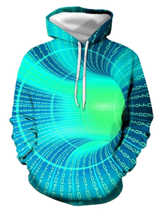 Sudadera con capucha de manga larga para hombre, sudadera con estampado 3D de ilusión óptica, sudaderas con capucha de talla grande - Product Image 3