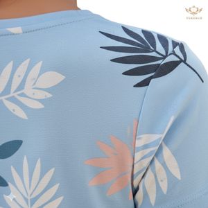 T-shirt à col en V imprimé personnalisé pour femmes de qualité supérieure doux 100% mélange de coton haut décontracté vente en gros OEM été Yokebud - Product Image 5