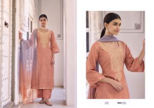 Pura <b>Jam</b> Satin Dig Print with Heavy Neck and Daman Embroidery Work with Dupatta Kurtis - Product Image 3