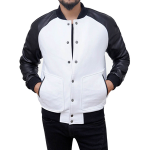 Chaqueta Universitaria de Alta Calidad para Hombre, Logotipo Personalizado, Invierno, Transpirable, Casual, Cuello Alto, Mangas de Nailon/Algodón, Envío DDP - Product Image 3