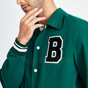 Super Quality Customized Cotton/Wool Lettermen Jacket for Men <b>Stand</b> Collar Long Sleeves Windproof Features Winter Season Use - Product Image 6