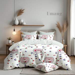 Ensemble de draps en microfibre géométrique tissé moderne taille Queen, garni de polyester, pour un usage domestique, doux et confortable, ensemble 3 pièces toutes saisons - Product Image 1