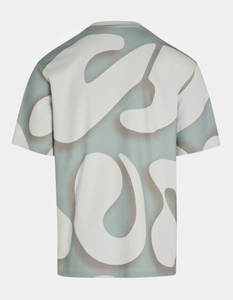 200 gramos de manga corta diseño abstracto impreso 92.2% algodón 7.8% Spandex camiseta Slim Fit personalizado hombres ropa Casual camiseta - Product Image 4