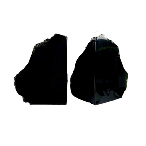 Sujetalibros de obsidiana negra de alta calidad, material de piedra preciosa, piedra natural, mineral en bruto, cristal para decoración, mayorista. - Product Image 4