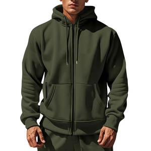 เสื้อผ้าแนวสตรีทของผู้ชายเสื้อมีฮู้ดแขนยาวระบายอากาศได้ดีเสื้อผ้ากีฬาผ้าฝ้ายผสมแบบกำหนดเองโลโก้ได้ - Product Image 1