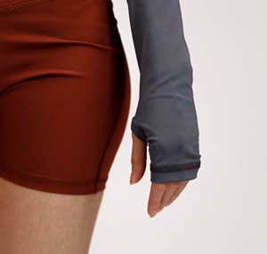 Top Deportivo Ligero sin costuras para mujer, Top corto de manga larga, camisa de entrenamiento de Yoga de compresión elástica alta, transpirable, gimnasio, Fitness - Product Image 3