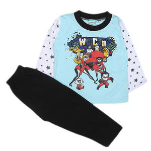 Traje de 2 Piezas de Manga Larga para Niños - Azul Claro - Product Image 3