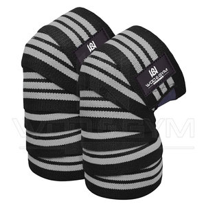 Wholesale Professional Weight Lifting Fitness <b>Knee</b> Wraps Powerlifting <b>Knee</b> Bandage Braces Powerlifting Cotton Elastic Wraps - Product Image 1