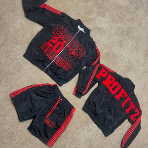 OEM Two Piece Custom Print <b>Zip</b> up Nylon <b>Short</b> Sets Custom Made Windbreaker <b>Shorts</b> and Jacket Tracksuits - Product Image 2