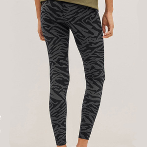 Mallas deportivas de Yoga para mujer de alta calidad OEM 100% algodón personalizado sublimación impresa transpirable tejido de punto cintura - Product Image 3