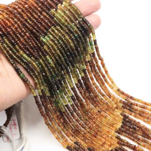 Turmalina Natural de Primera Calidad, 13 Pulgadas de Largo, 3.5-4.5 mm, Fabricación de Piedras Preciosas en India, Cuentas de Turmalina Multicolores - Product Image 6
