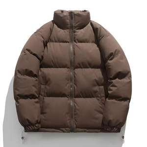 Haute rue personnalisé hommes hiver PU tissu doudoune XL capuche zippée avec col montant léger prix de gros fabriqué en usine - Product Image 4