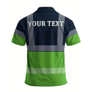 Polos de sécurité haute visibilité personnalisés, t-shirts réfléchissants, polos réfléchissants - Product Image 4