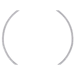 Collier tennis en moissanite créé DEW de 12,5 carats en or 14 carats sur laiton, taille ronde brillante, disponible en 6 tailles - Product Image 3