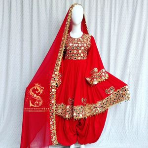 Vestido de terciopelo afgano tradicional bordado para mujer Salwar Kameez hecho a mano para fiesta de boda tamaño personalizado algodón venta para - Product Image 2