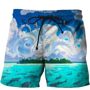 100% Polyester Mid Waist Solid Board <b>Shorts</b> Plus Size <b>Men's</b> Summer Casual Beach ODM OEM Custom Logo Quick Dry Eco-Friendly - Product Image 6