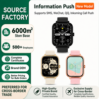 Montre connectée 1,93 pouces avec écran TFT carré, appels, surveillance de la santé, selfie à distance, bracelet en silicone pour iOS