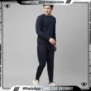 Offre Spéciale hommes vêtements de sport décontractés 2 pièces survêtement à manches longues pantalons de survêtement et sweat-shirt ensemble 100% coton été impression conception - Product Image 4