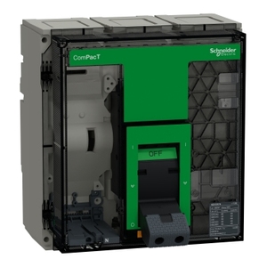 Interruttore Automatico SCHNEIDER ELECTRIC ComPacT NS1000N, Telaio 50kA 415VAC 1000A 3P Fisso ad Azionamento Manuale C100N3FM - Product Image 1