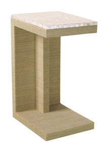 MADISON, elegante y moderna mesa auxiliar en forma de C, mesa Capiz, paño de hierba único para el hogar, oficina, comedor, Hotel, uso para sala de estar - Product Image 2