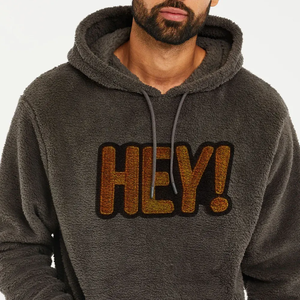 2025 New Arrival Winter Heavyweight Polar Fleece 450gsm Plain Baggy Plus Size <b>Men</b> Pullover Oversize <b>Sherpa</b> <b>Hoodies</b> For Unisex - Product Image 4