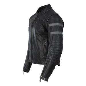 Vestes en cuir de moto haut de gamme, personnalisées pour motards urbains et course automobile, en cuir de vachette véritable aniline perforé, pour la conduite - Product Image 2