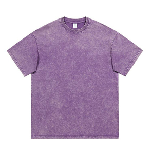 Camiseta personalizada de lavado ácido para hombre Trending 100% algodón largo con patrón impreso - Product Image 2