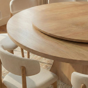 ชุดโต๊ะอาหารไม้จริงทันสมัย พร้อมถาดหมุนกันน้ำ เป็นมิตรกับสิ่งแวดล้อม แข็งแรง ทนทาน สำหรับ 6-11 ที่นั่ง เหมาะสำหรับบ้านและโรงแรม - Product Image 3