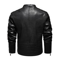 Veste en cuir transfrontalière pour hommes 2024 nouveau manteau en cuir PU pour hommes vêtements de moto grande taille vestes pour hommes pour l'hiver