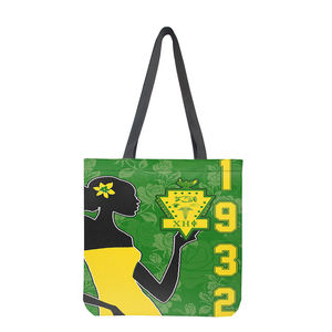 Bolsa de Lona Personalizada con Estampado Retro de la Hermandad Chi Eta Phi, Bolsa de Hombro Vintage con Bordado, Cierre de Cordón, Reutilizable y Económica - Product Image 5