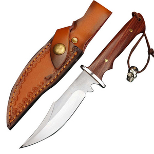 Cuchillos Bowie de acero inoxidable hechos a mano personalizados al por mayor cuchillo de caza portátil para acampar - Product Image 1