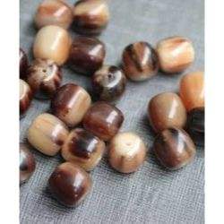 Corne de vache de buffle moderne écologique perles en vrac faites à la main naturel blanc brun rond perles unisexes pour accessoires de bijoux perlés - Product Image 4